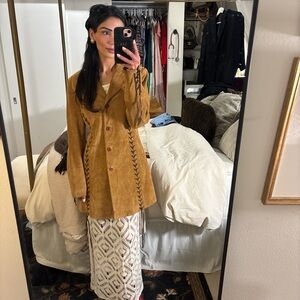 Vintage Wilsons Leather Suede Lace-Up Coat✨